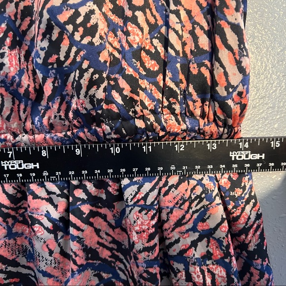 Calvin Klein Dress Womens Size Large Diamond Trimmed Pink Blue Faux Wrap Skirt - Picture 4 of 7